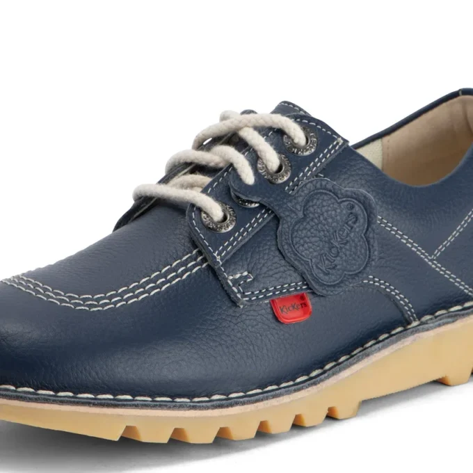 Kick Lo de cuero azul marino unisex para adultos