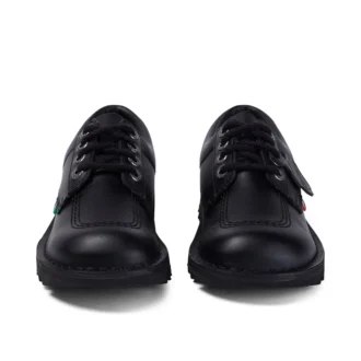 Kick Lo de cuero negro para hombre adulto