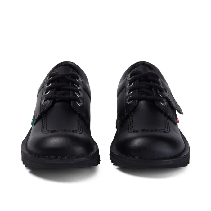 Kick Lo de cuero negro para hombre adulto