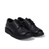 Kick Lo de cuero negro para hombre adulto