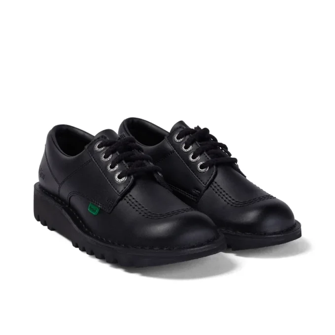 Kick Lo de cuero negro para hombre adulto