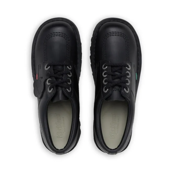 Kick Lo de cuero negro para hombre adulto