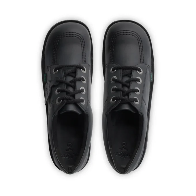 Kick Lo de cuero para jóvenes unisex, color negro alternativo