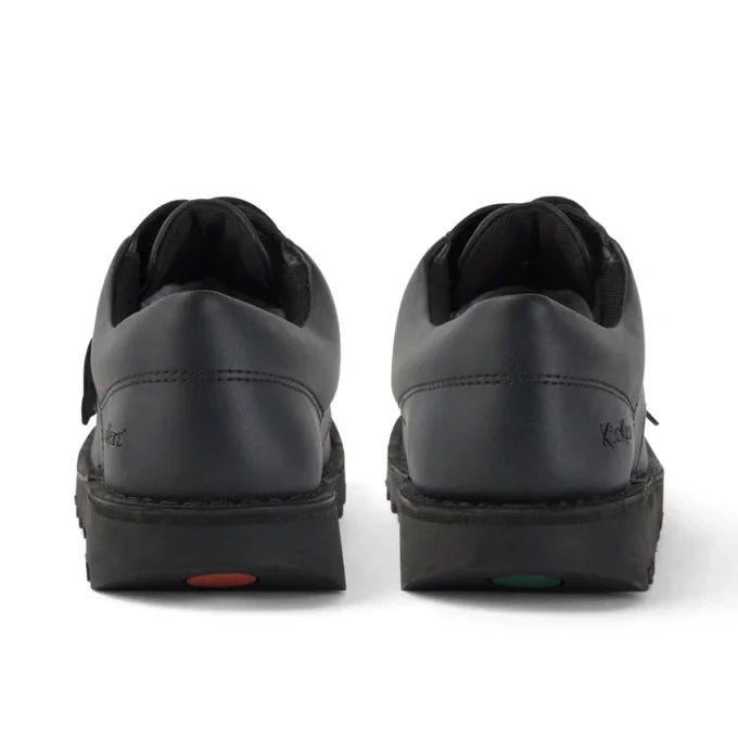 Kick Lo de cuero para jóvenes unisex, color negro alternativo