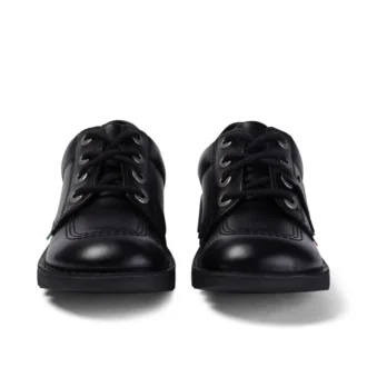 Kick Lo de cuero para jóvenes unisex, negro