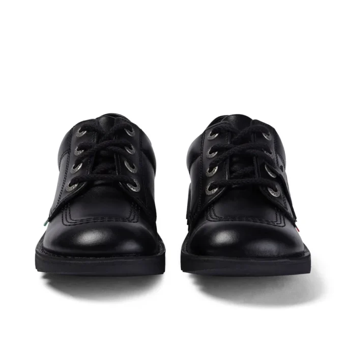 Kick Lo de cuero para jóvenes unisex, negro