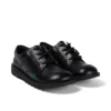Kick Lo de cuero para jóvenes unisex, negro