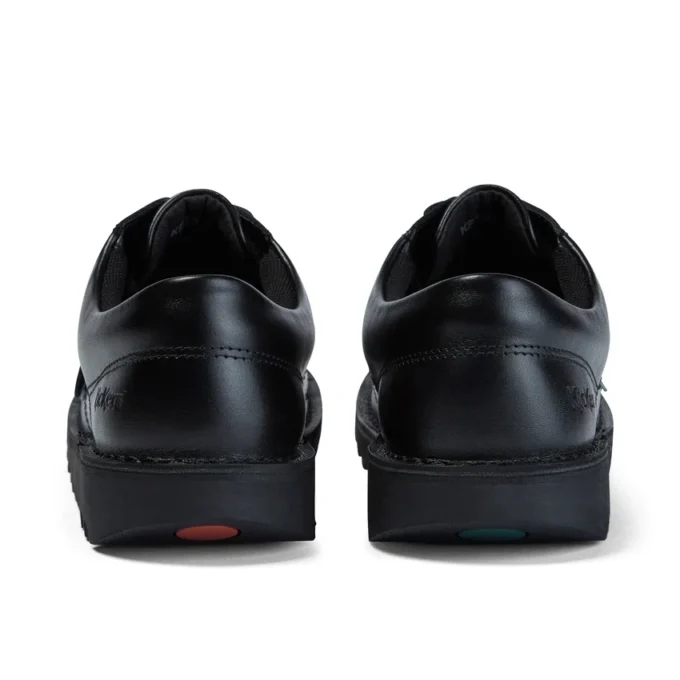 Kick Lo de cuero para jóvenes unisex, negro