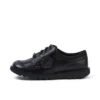 Kick Lo Mix Mesh Leather Black unisex para jóvenes