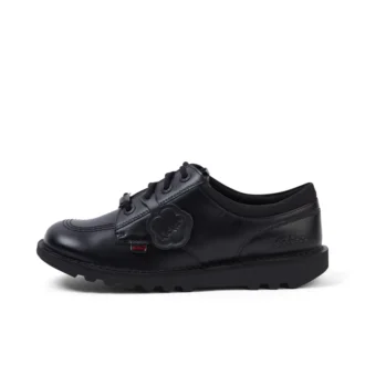 Kick Lo Mix Mesh Leather Black unisex para jóvenes