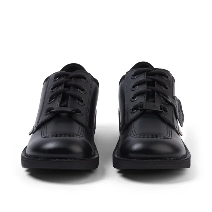 Kick Lo Mix Mesh Leather Black unisex para jóvenes