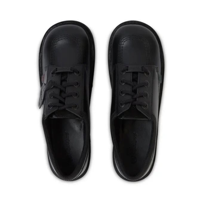 Kick Lo Mix Mesh Leather Black unisex para jóvenes
