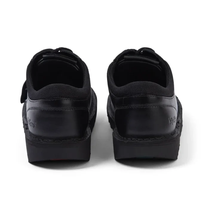 Kick Lo Mix Mesh Leather Black unisex para jóvenes