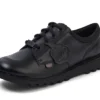 Kick Lo Mix Mesh Leather Black unisex para jóvenes