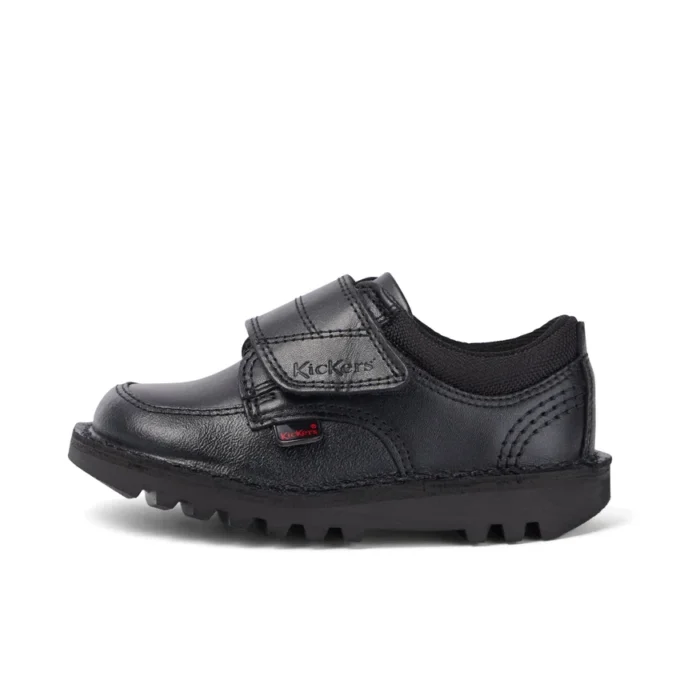 Kick Lo Scuff de piel para niño, negro