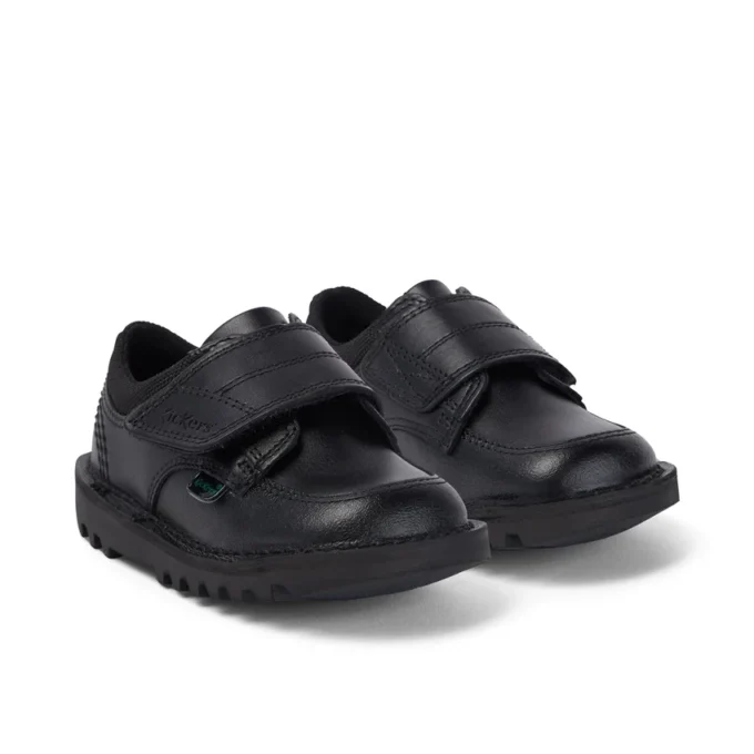 Kick Lo Scuff de piel para niño, negro