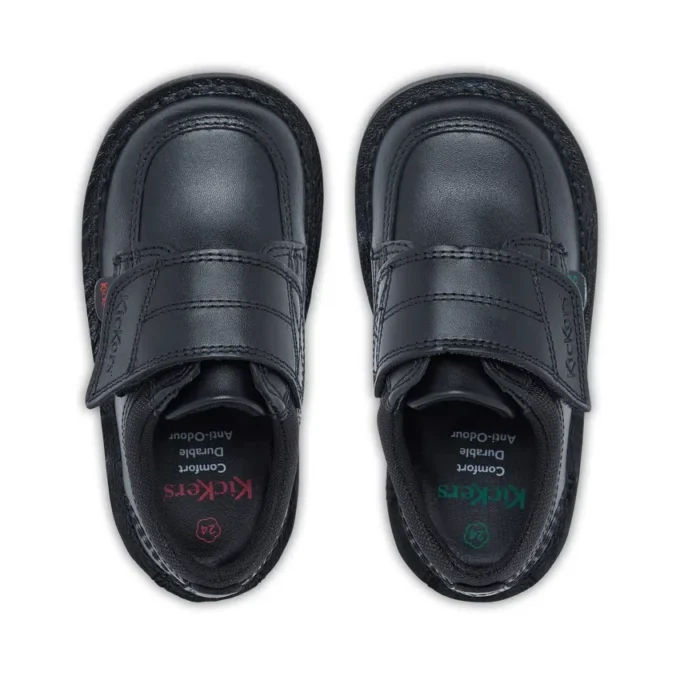 Kick Lo Scuff de piel para niño, negro