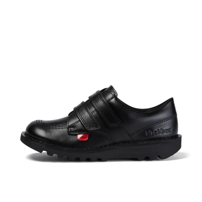 Kick Lo Twin Vel de cuero negro unisex para niños