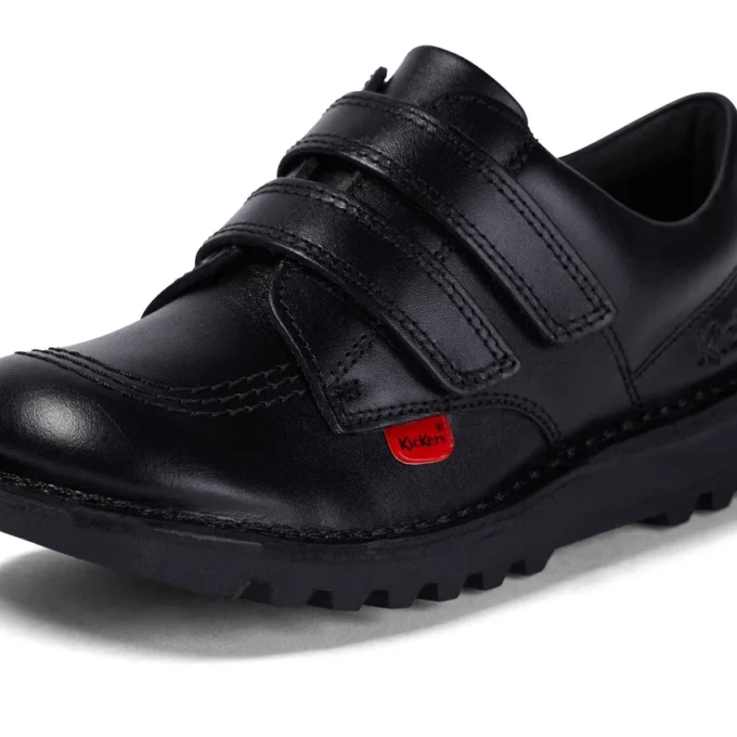 Kick Lo Twin Vel de cuero negro unisex para niños