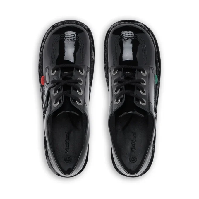 Kick Lo unisex para jóvenes en charol negro