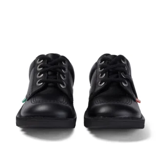 Kick Lo unisex para niños, de piel, negro