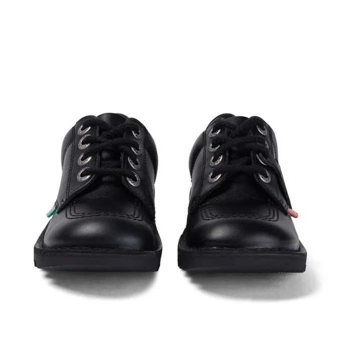 Kick Lo unisex para niños, de piel, negro