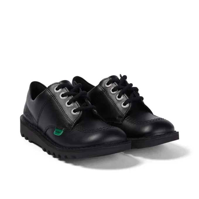 Kick Lo unisex para niños, de piel, negro