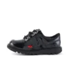 Kick Lo unisex para niños, piel charol negra