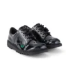 Kick Lo unisex para niños, piel charol negra