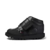 Kick Mid Scuff de piel para niño, negro