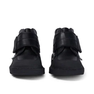 Kick Mid Scuff de piel para niño, negro