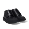 Kick Mid Scuff de piel para niño, negro