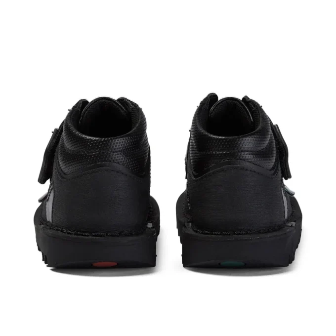 Kick Mid Scuff de piel para niño, negro