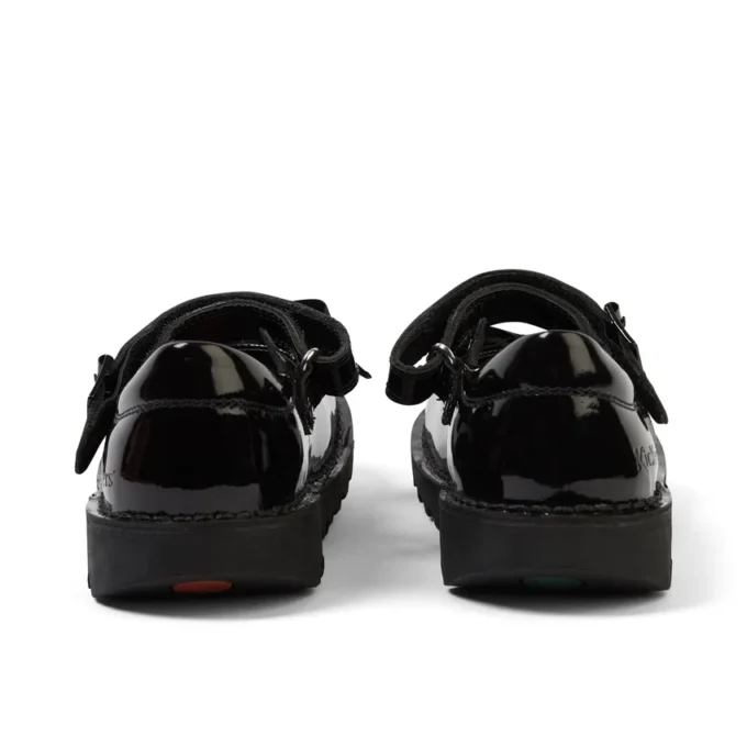 Kick MJ Bow de charol negro para niñas