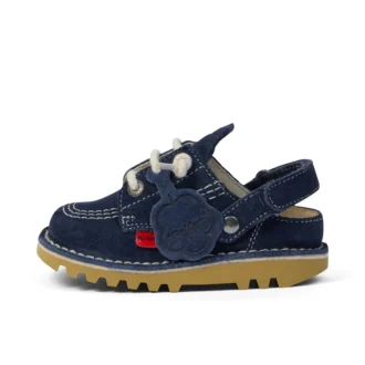 Kick Mule unisex para bebés, ante azul marino