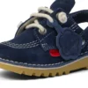 Kick Mule unisex para bebés, ante azul marino