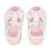 Kick Sandal para niñas pequeñas, de cuero blanco