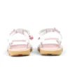 Kick Sandal para niñas pequeñas, de cuero blanco