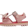 Kick Sandal para niñas pequeñas, de cuero rosa