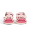 Kick Sandal para niñas pequeñas, de cuero rosa