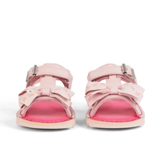 Kick Sandal para niñas pequeñas, de cuero rosa