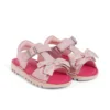 Kick Sandal para niñas pequeñas, de cuero rosa