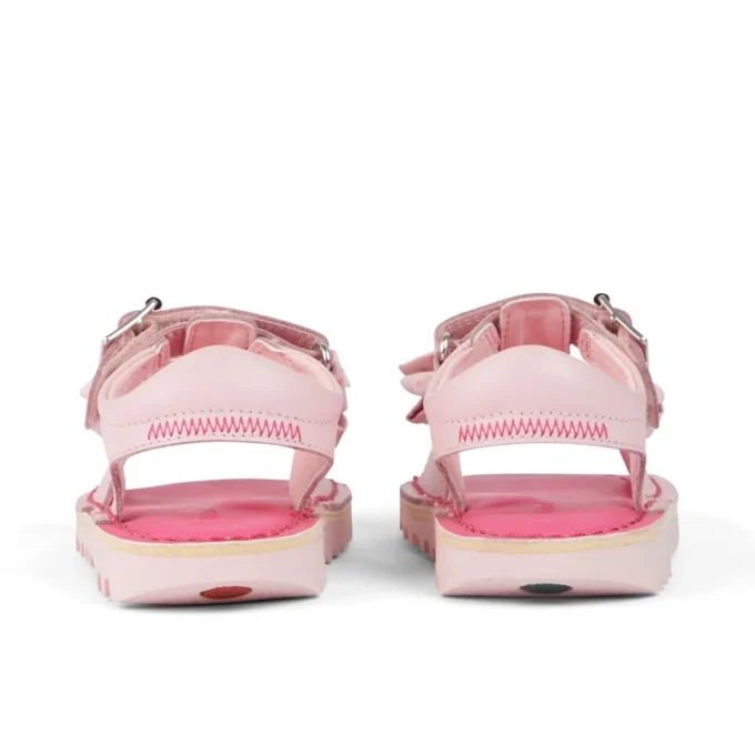 Kick Sandal para niñas pequeñas, de cuero rosa