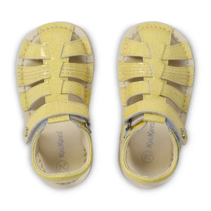 Kick Sandal unisex para bebé, Fruit, amarillo claro