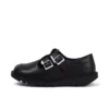 Kick T Double de cuero negro para mujer