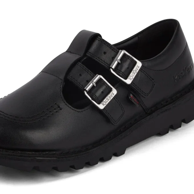 Kick T Double de cuero negro para mujer