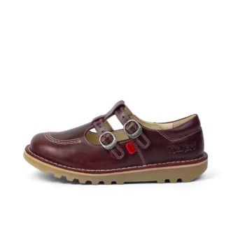 Kick T-Double de cuero rojo oscuro para mujer