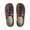 Kick T-Double de cuero rojo oscuro para mujer