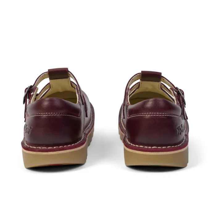 Kick T-Double de cuero rojo oscuro para mujer