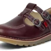 Kick T-Double de cuero rojo oscuro para mujer